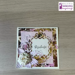 Dziękuję - Kartka 13 x 13 cm